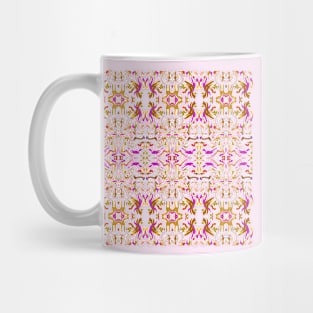 Pattern of Festival of Colorful Clovers on White Mug